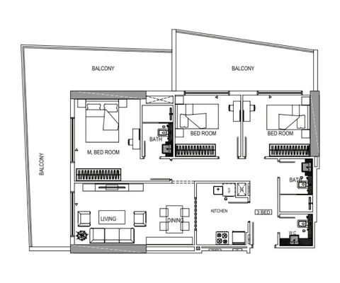 Апартаменты Binghatti Creek - 10