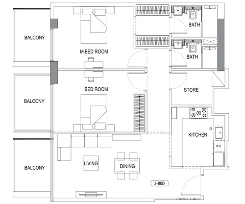 Апартаменты Binghatti Crescent - 14