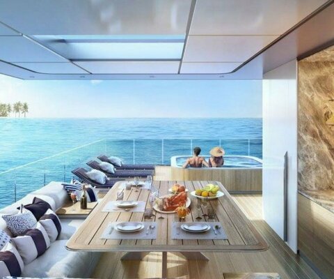 Вилла 3 спальни в THE FLOATING SEAHORSE VILLAS, The World Islands - 7