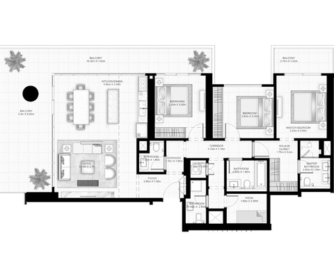 Квартира 3 спальни в SUNRISE BAY, Emaar beachfront - 4