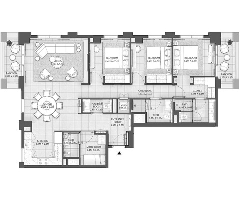 Квартира 3 спальни в CEDAR RESIDENCES, Dubai Creek Harbour - 4