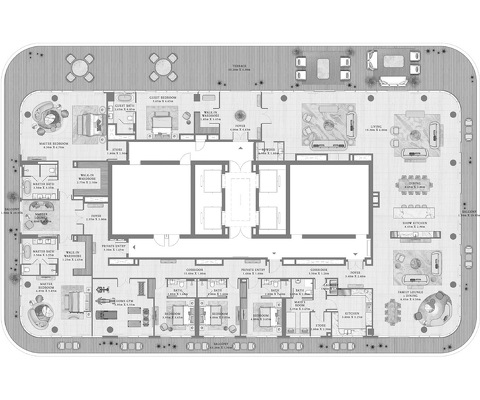 Пентхаус 6 спален в SEAPOINT RESIDENCES, Emaar beachfront - 5