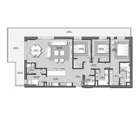 Квартира 3 спальни в PARK POINT, Dubai Hills Estate