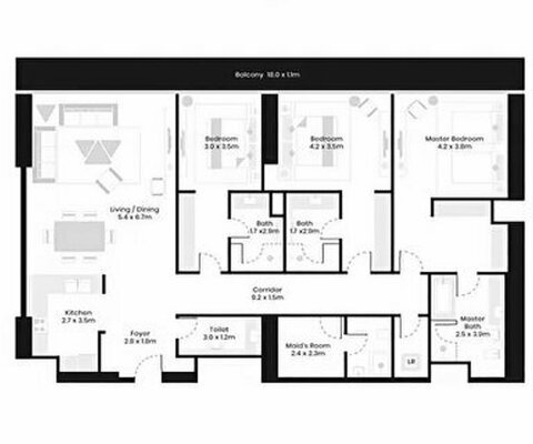 Квартира 3 спальни в AVANI PALM VIEW, Palm Jumeirah - 2